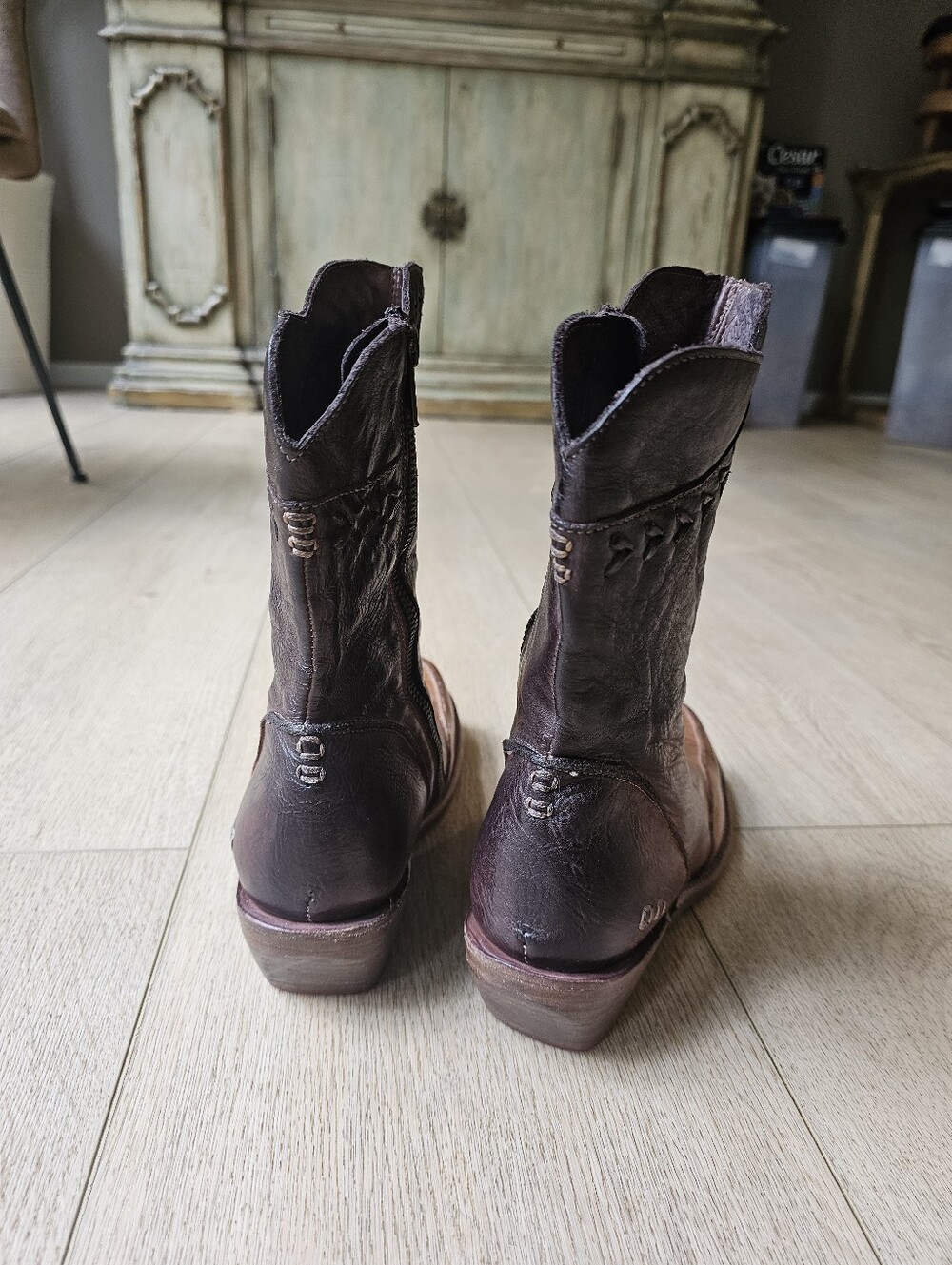 $355 RARE || Bed Stu Colleen Mid Calf Cold Brew Tie Dye Boots 7.5 - Picture 4 of 11